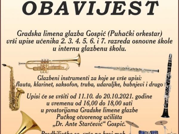 POSTANITE ČLAN PUHAČKOG ORKESTRA GRADA GOSPIĆA