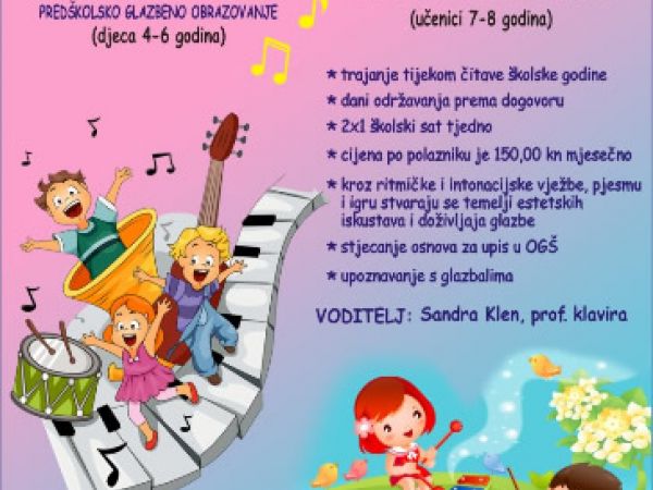 GLAZBENI VRTIĆ I PRIPREMNI RAZRED