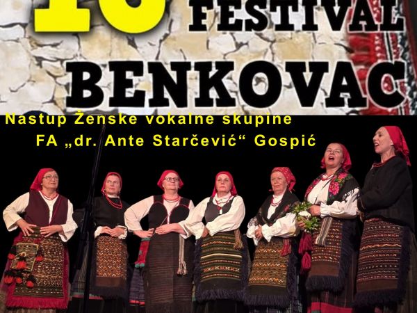 ŽENSKA VOKALNA SKUPINA GOSPIĆKOG FOLKLORA U BENKOVCU PREDSTAVILA TRADICIJU LIKE