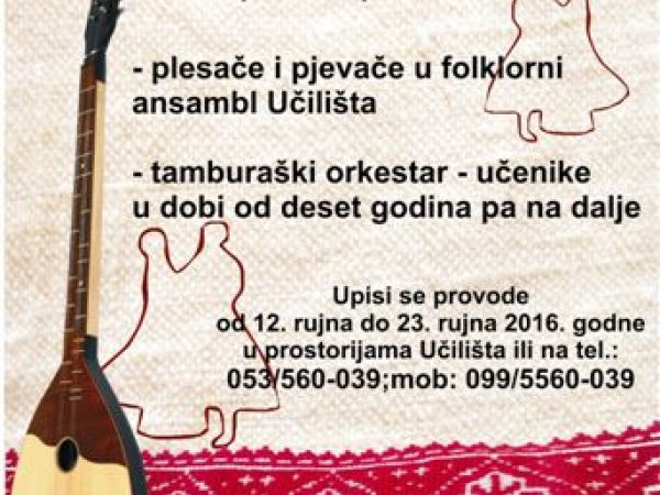 Upisi u Folklorni ansambl