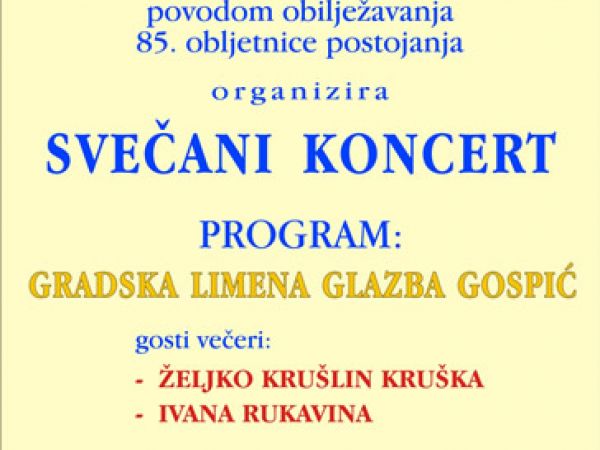 Obljetnica Puhačkog orkestra Gospić