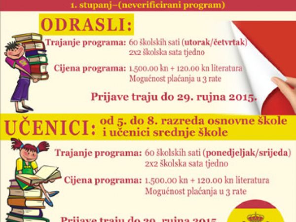 NOVO! Tečaj španjolskog jezika