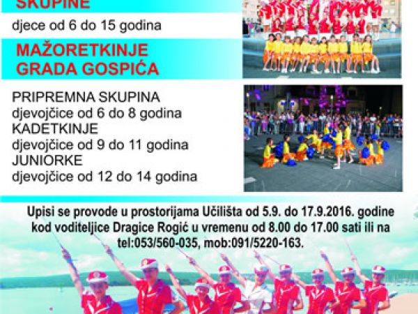 Upisi u Plesno - ritmičke skupine