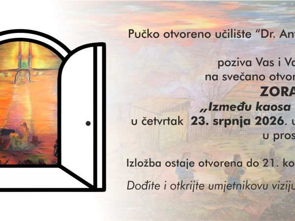 IZLOŽBA “IZMEĐU KAOSA I SMIRENJA” AUTORA ZORANA TRTICE