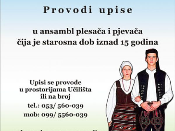 Upisi u folklorni ansambl…